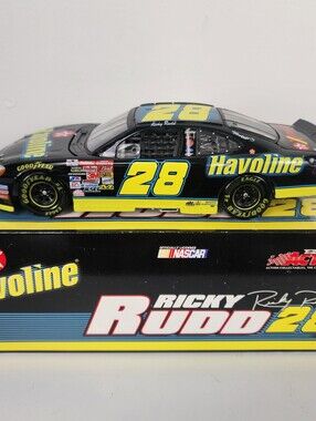 NASCAR 1/24 Ricky Rudd #28 Black & Yellow Die-Cast Race Car /17436 Ford Action